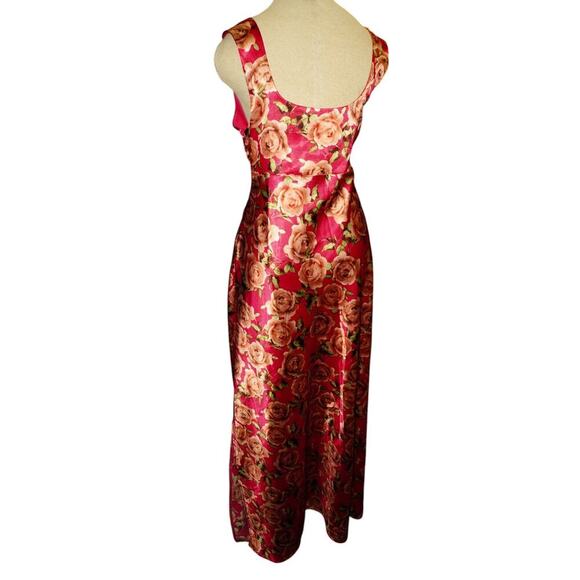Wild Fable XXL Rose Print Satin Dress Pink Floral Sleeveless - Picture 9 of 14